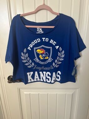 Kansas Jayhawks Blue Crop Top - Women